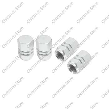 Alluminium Car Auto Tyre Valve Stem Caps Covers for Bicycles Cars & Motorbikes Pack of 4 Silver