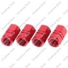 Alluminium Car Auto Tyre Valve Stem Caps Covers for Bicycles Cars & Motorbikes Pack of 4 RedFresh Me