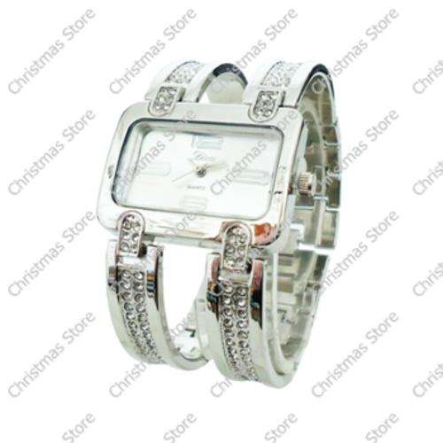 Ladies Bracelet Watch - Silver Straps Silver Face