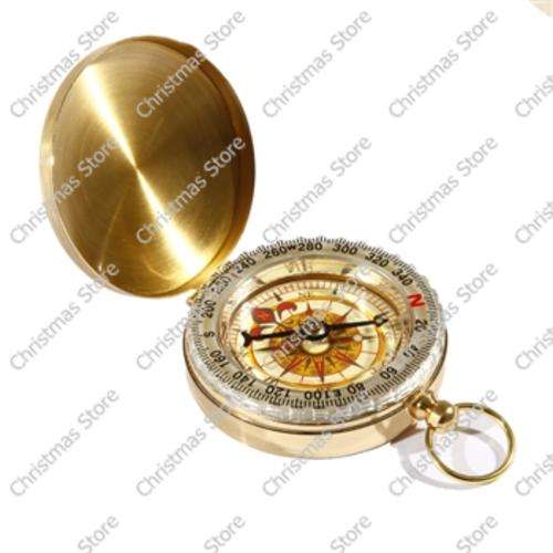 High Quality Brass Pocket Compass with Hinged Lid