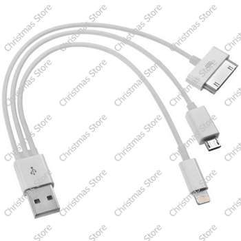 3 in 1 Micro USB Charging Cable for Samsung iPhone iPod iPad iPad Mini iPhone5 and Blackberry