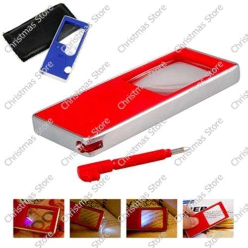 Dual Function Slim Design Magnifier with LED and UV Light 3x and 10x