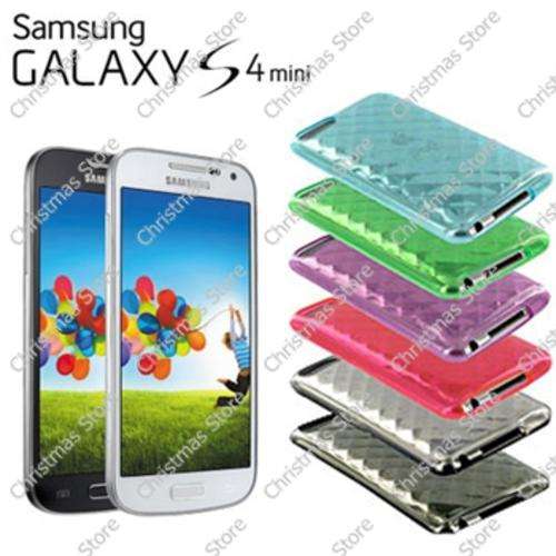 Samsung Galaxy S4 Mini i9190 Diamond Design Protective Cover Transparent Purple