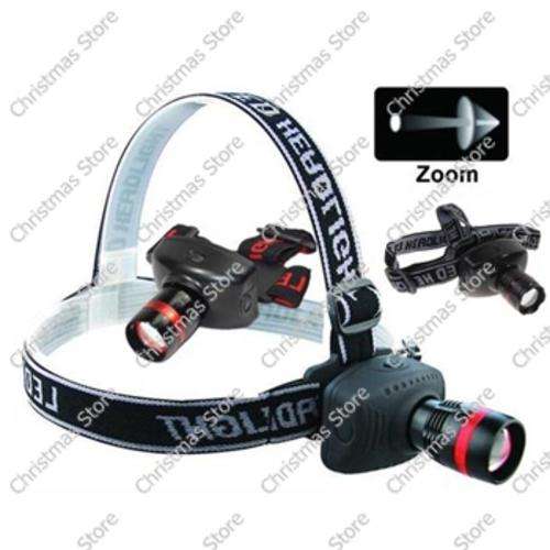 3W LED High Power Zoom Headlight Headlamp Plastic Shell
