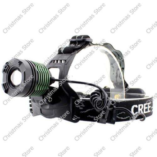 800LM CREE XM-L T6 Rechargeable LED Adjustable Zoom Headlight Headlamp Torch Car Charger