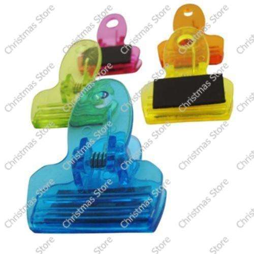 Neon Fridge Magnet Bull Dog Clips