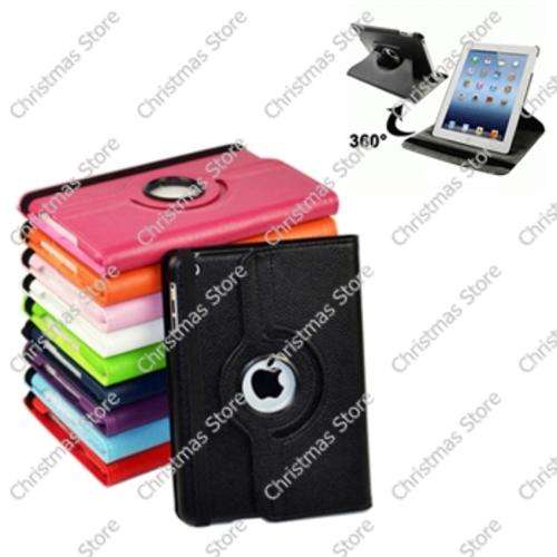 360 Degree Rotating Swivel Sleep Case Stand Cover for Apple Tablets