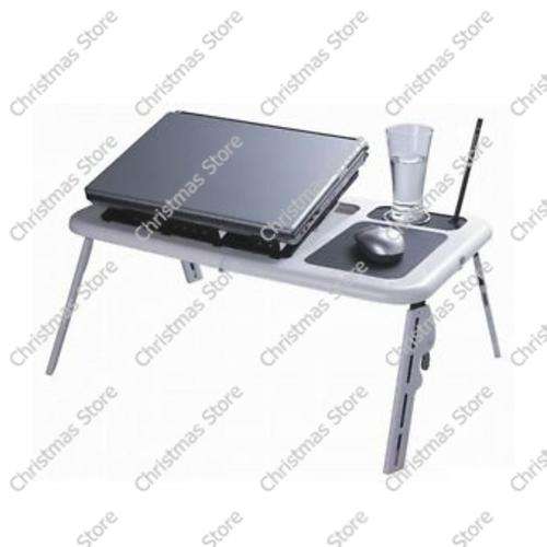 Portable  Flexible & Foldable Laptop Table with Built-In Cooling Fans