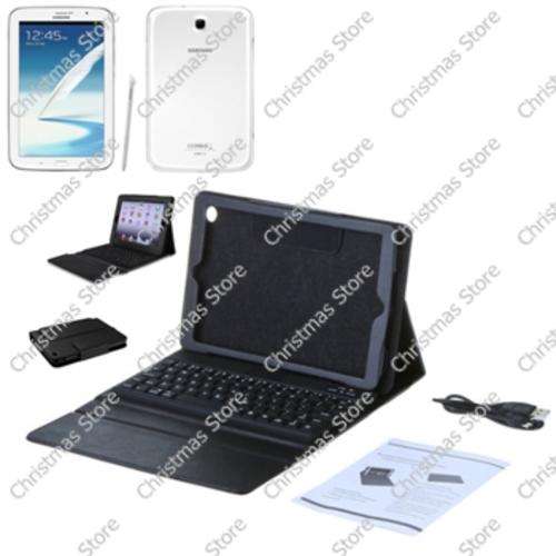 Leather Case with Wireless Bluetooth Keyboard for Samsung Galaxy 8.0