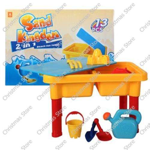 Sand and Water Beach Set Table with Moulds 45cm