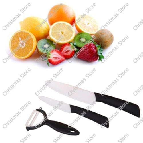 Ceramic Kitchen Knife Set with Peeler 3 Pcs