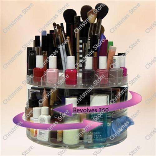 Glam Caddy Versatile Rotating Floating Cosmetic Organiser - Holds upto 200 Items