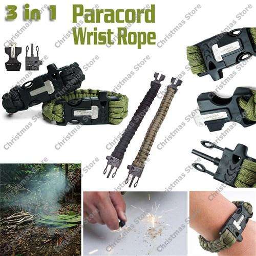 Paracord Wrist Rope Bracelet Survival Gadget
