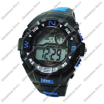Sports Watch Water Resistant Black Blue