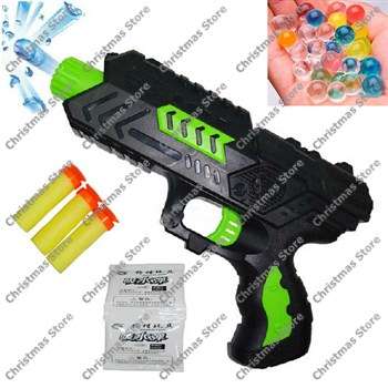 Hydro Ammo Crystal Water Balls and Sucker Foam Bullets Toy Hand Gun Launcher