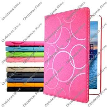 Samsung Galaxy Tab 4 7.0 Inch Leather Folio Case Cover Wallet Circle Design M Green