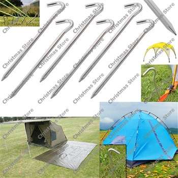 Heavy Duty Tent Pegs Steel Ground Stakes for Gazebos and Tents