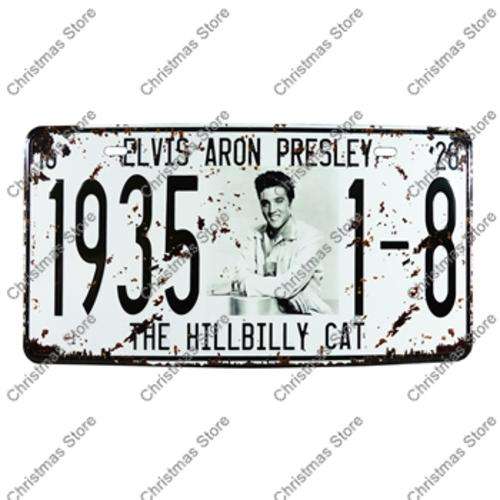 Number Plate Type Novelty Sign Plate Decor - Elvis Aron Presley