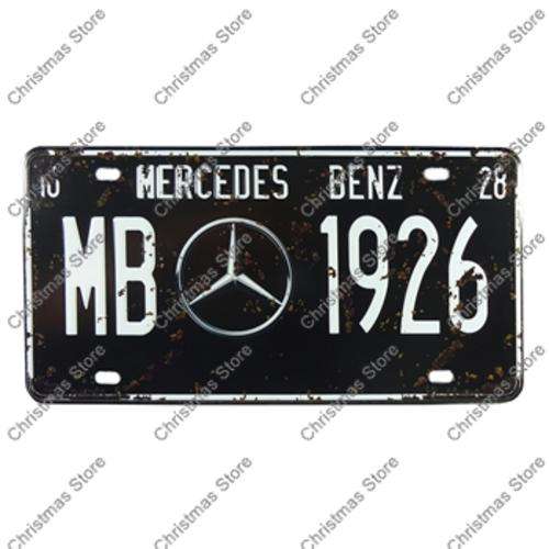 Number Plate Type Novelty Sign Plate Decor - Mercedes Benz
