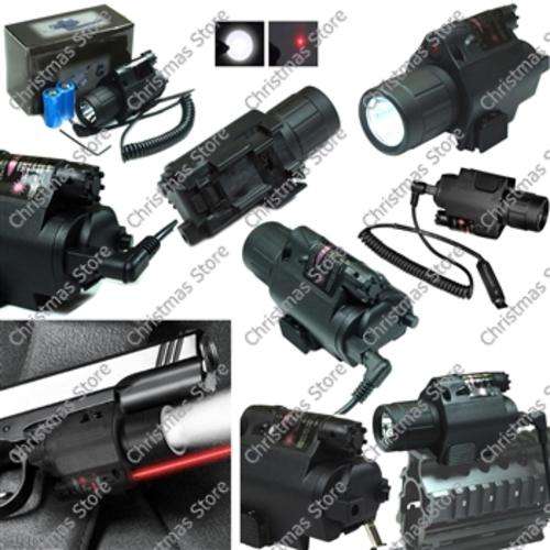 Tactical Weapon Red Laser with 200 Lumen Flashlight