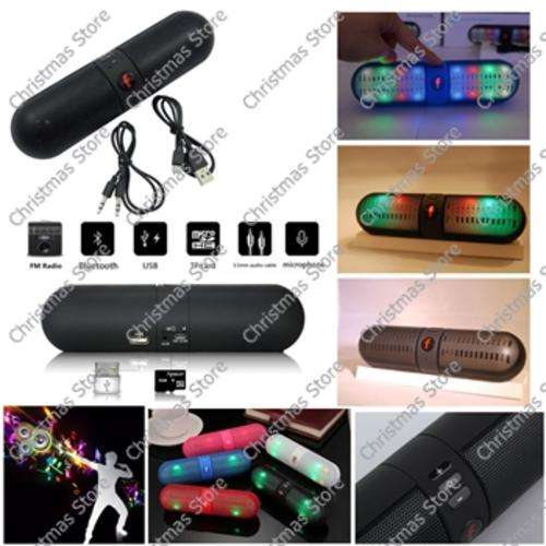 Pill Speaker Portable Shockproof Bluetooth Wireless LED Speaker