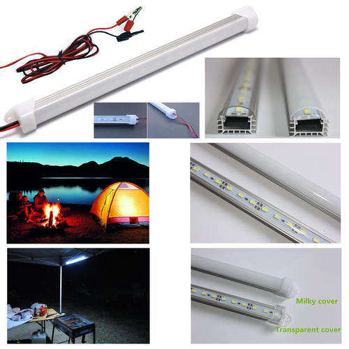 18 High Power LED Aluminium Tube Lamp 12V DC Emergency LED Light Milky Lens