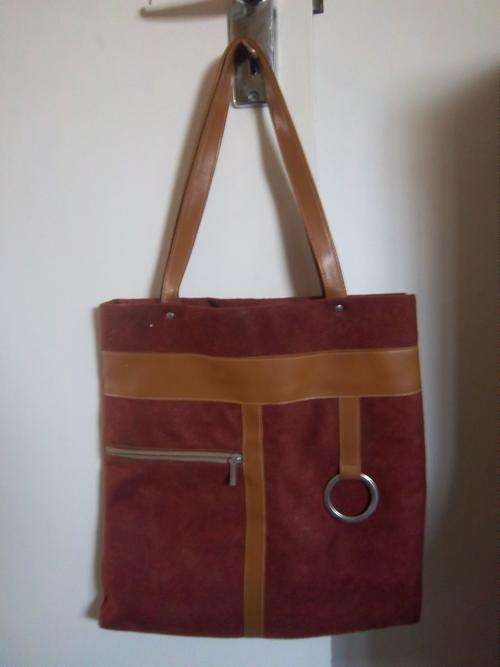 Imitation suede bag