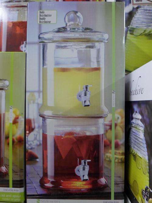 Double Beverage Dispenser in Box - Glass