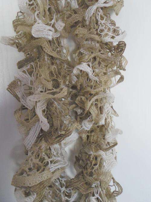 Scarf - Whirl - White, Cream Mix - 1.7m