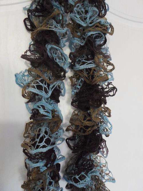 Scarf - Whirl - Brown Plum Blue Mix - 1.7m