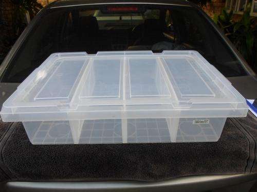 4 Compartment Sturdy Storage Box with Lid