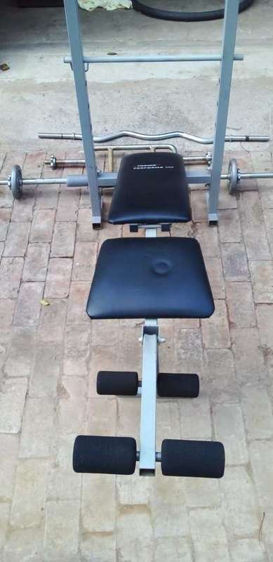 Trojan Performa Strength Bench and 3 bars set (READ DESCRIPTION)