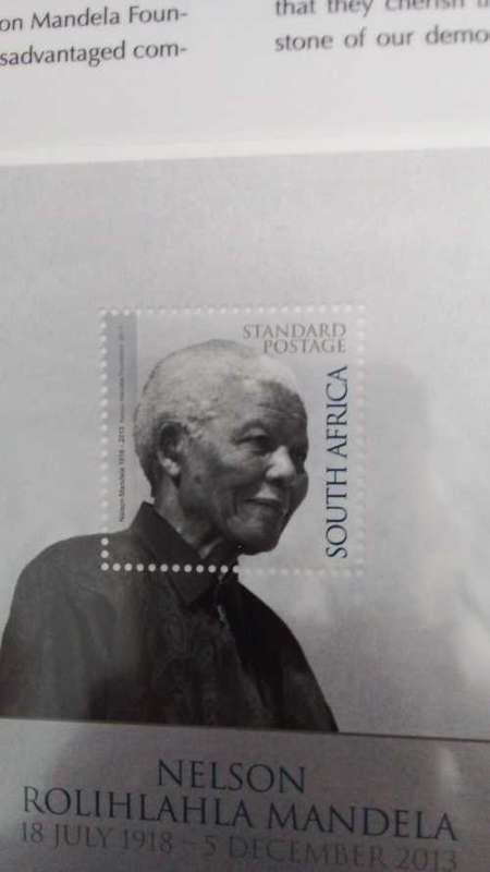Nelson Mandela Stamp in Display