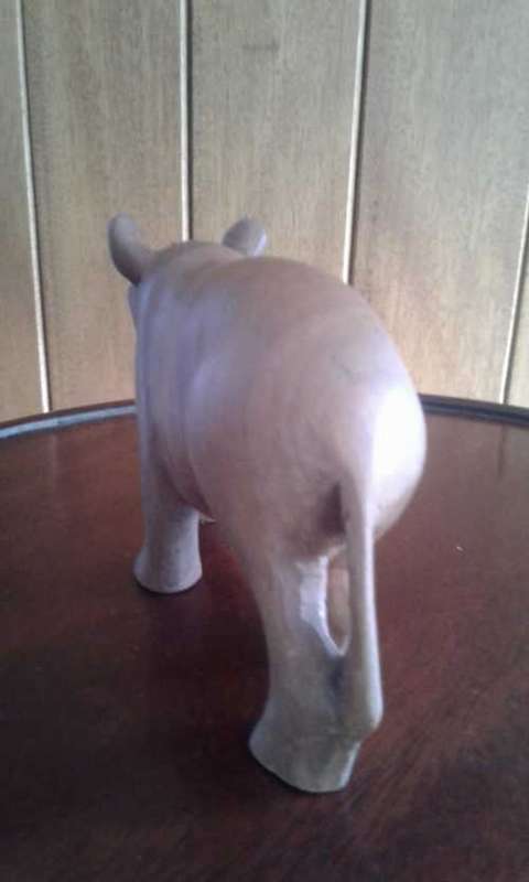 A Suberb Rhinoceros Woodcarving