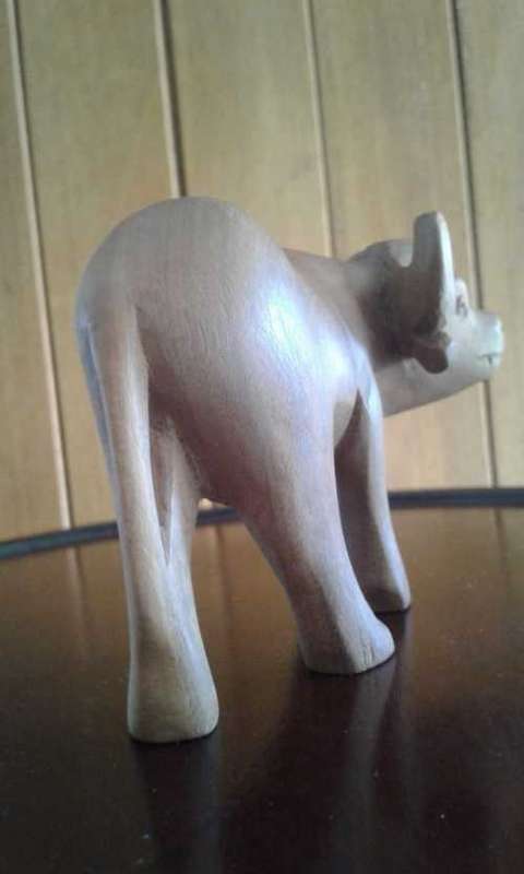 A Suberb Buffalo Woodcarving