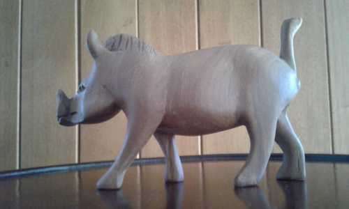 A Suberb Warthog Woodcarving