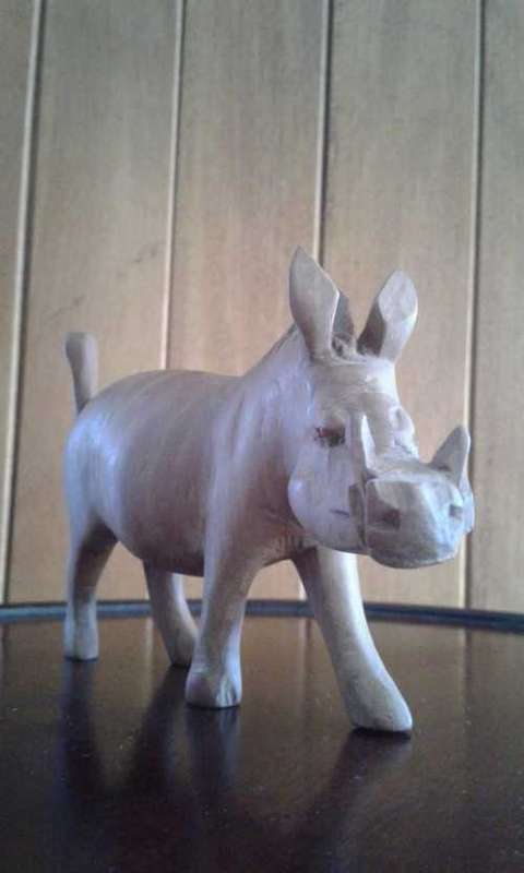A Suberb Warthog Woodcarving
