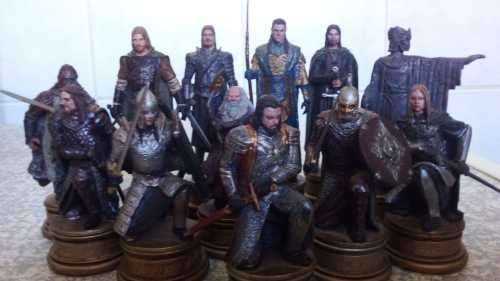 Collection of 12 Lord of the Rings Hand Painted Lead Figurines