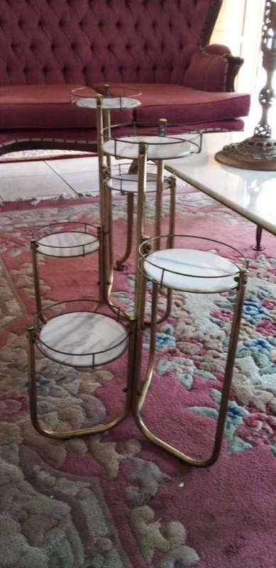 Collection of 6 Marble Top Side Tables (READ DESCRIPTION)