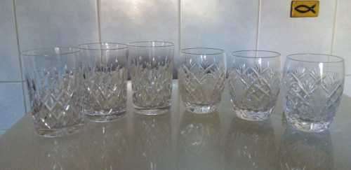 Set of 6 Lead Crystal Glasses