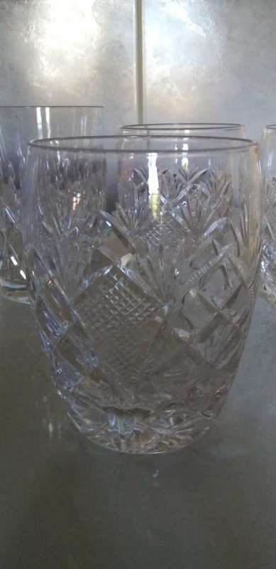 Set of 6 Lead Crystal Glasses
