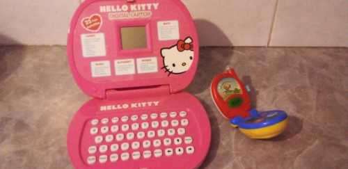 Hello Kitty Working Kids Laptop and Working Toy Cellphone (READ DESCRIPTION)
