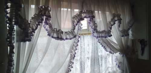 4 Piece Kitchen or Bathroom Curtain Set
