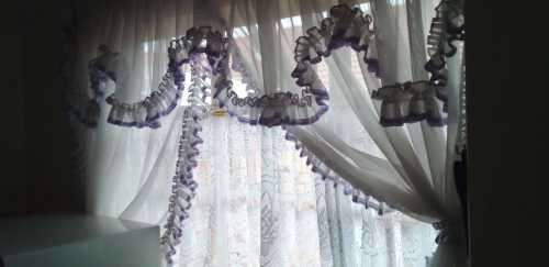 4 Piece Kitchen or Bathroom Curtain Set