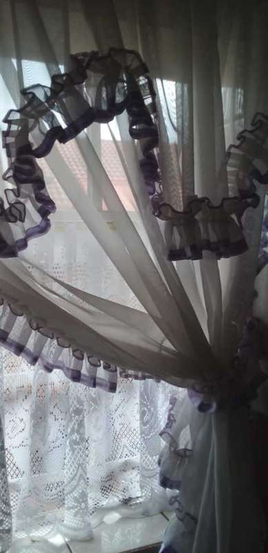 4 Piece Kitchen or Bathroom Curtain Set