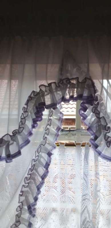 4 Piece Kitchen or Bathroom Curtain Set