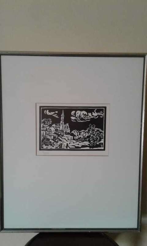 Gregoire Boonzaier 1959 Linocut (READ DESCRIPTION)