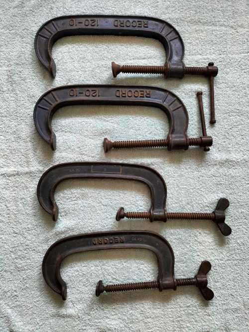 4 x Large Record Quality G Clamps