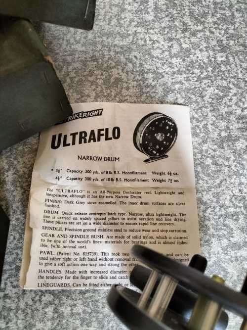Set of 2 Ultraflo Strikeright 3 5/8 Fishing Reels in Original Box