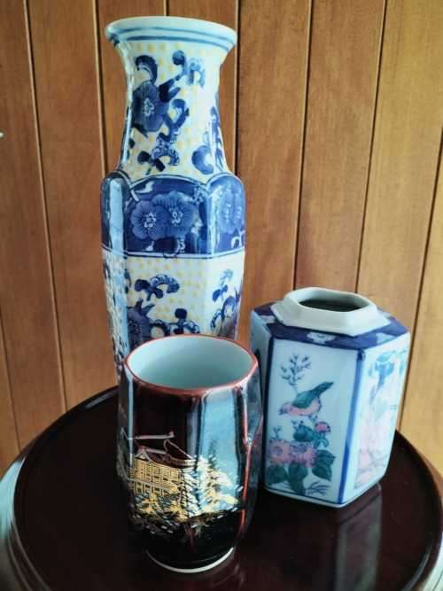 Trio of Three Chinese Vases